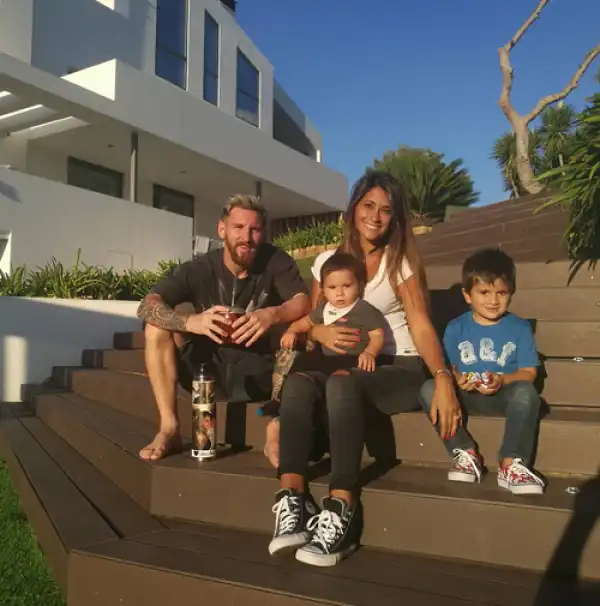 Football star Leo Messi shows off his beautiful family